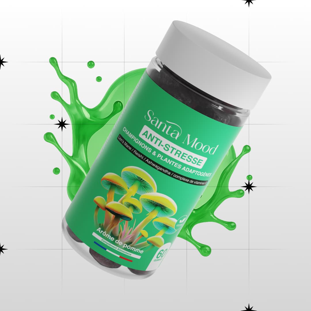 Gummies Adaptogènes Anti-Stress à la Pomme 60 – Ashwagandha & Reishi
