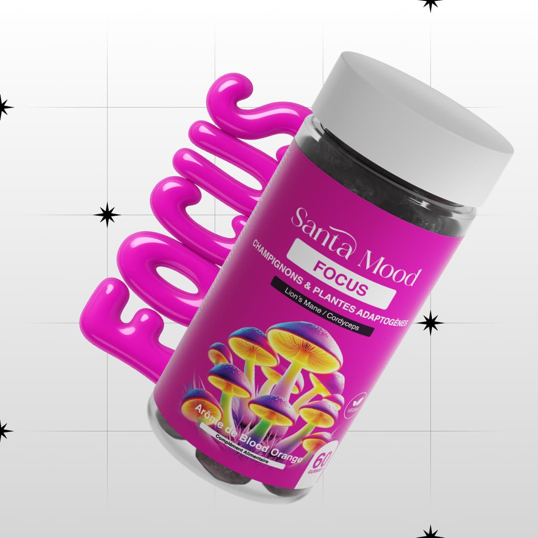 Gummies Adaptogènes Focus à l’Orange Sanguine 60 – Crinière de Lion & Cordyceps