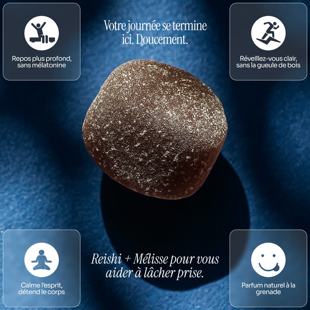 Gummies Adaptogènes Sommeil à la Grenade 60 – Reishi & Cordyceps